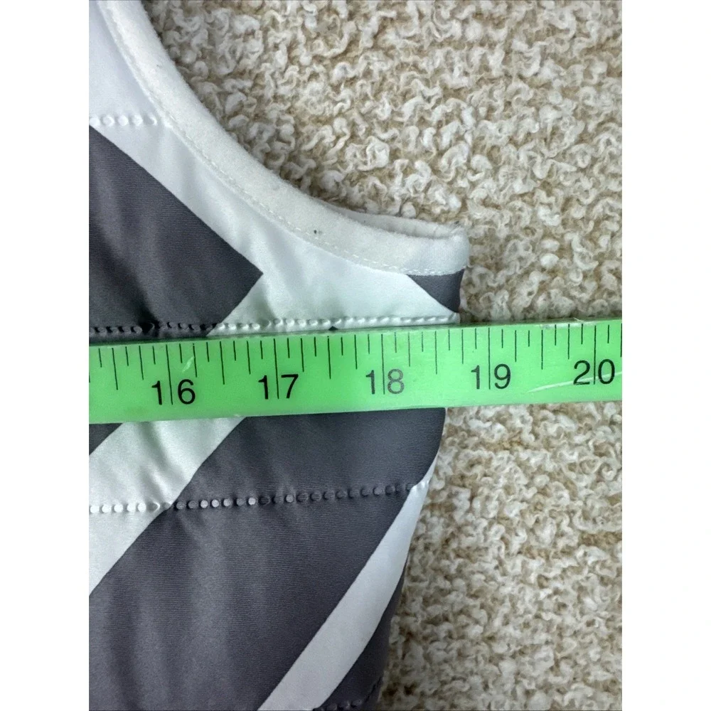 Nike Golf Tour Performance Full Zip Vest Light Weight Gray White Womens M 483713